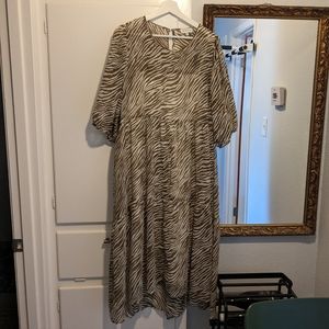 Wray Rosemary toffee zebra dress
